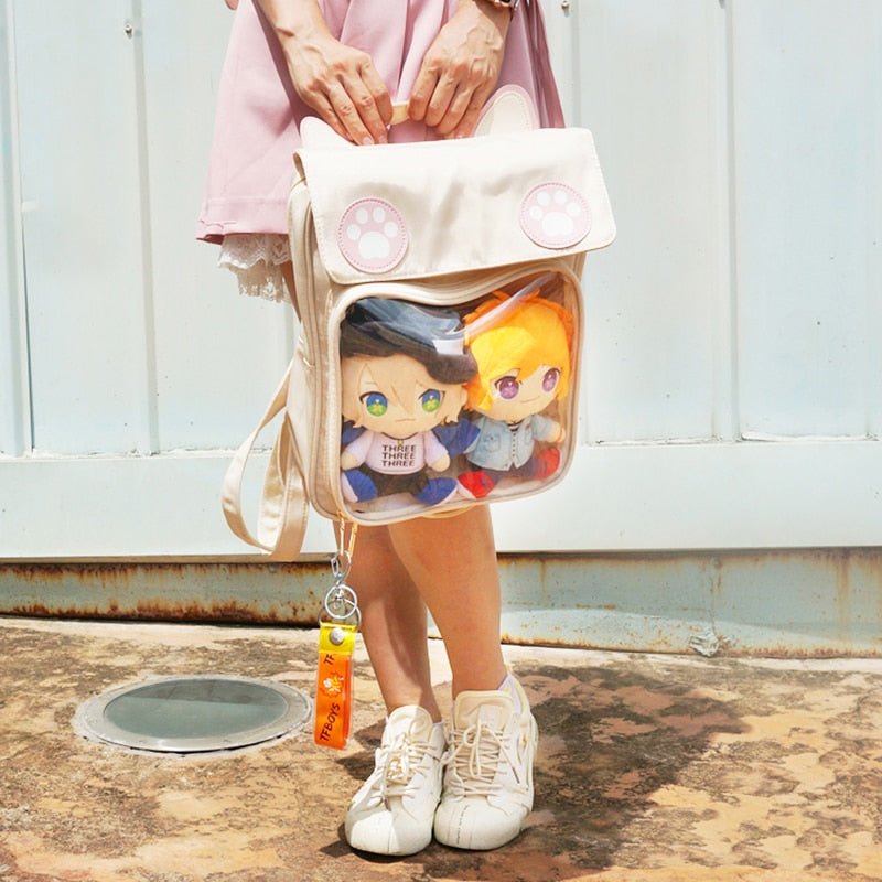 White Cat Ita Backpack for Pin Display White Cat Ita Backpack for Pin Display — ita backpack detail view