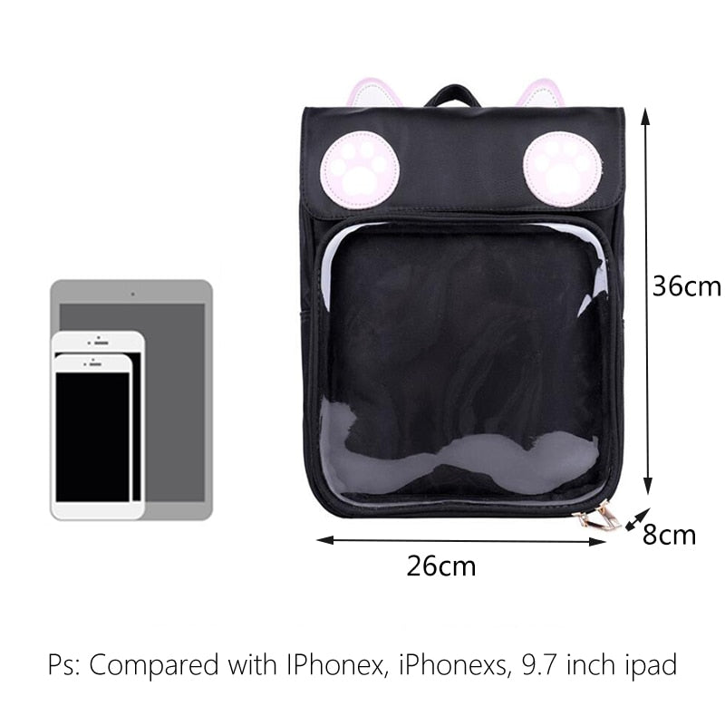 White Cat Ita Backpack for Pin Display White Cat Ita Backpack for Pin Display — ita backpack detail view