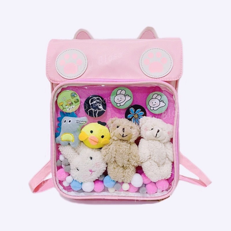 White Cat Ita Backpack for Pin Display White Cat Ita Backpack for Pin Display — ita backpack detail view