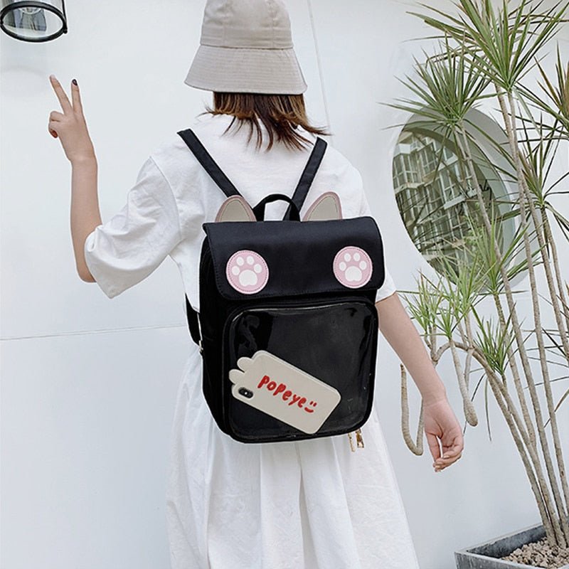 White Cat Ita Backpack for Pin Display White Cat Ita Backpack for Pin Display — ita backpack detail view