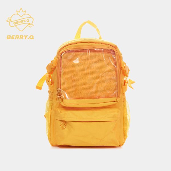 White Ita Backpack for Plushies and Pins — ita backpack detail view