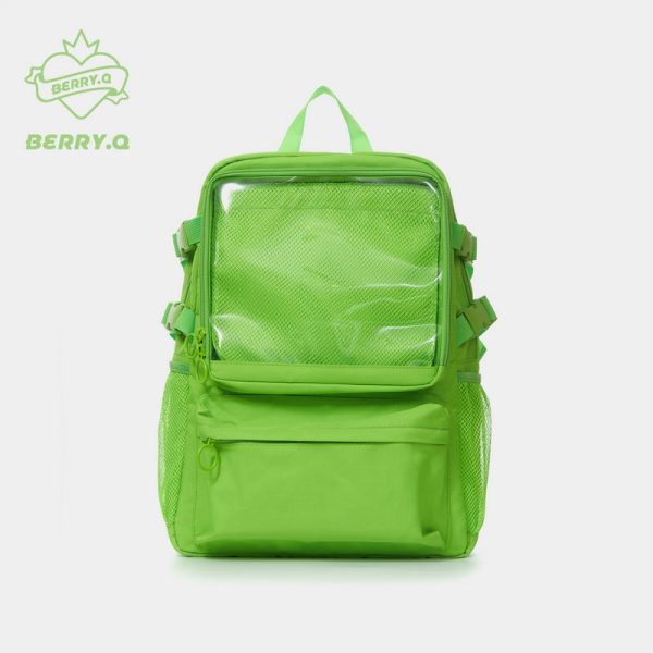 White Ita Backpack for Plushies and Pins — ita backpack detail view