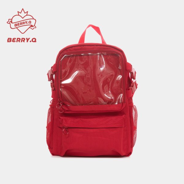 White Ita Backpack for Plushies and Pins — ita backpack detail view