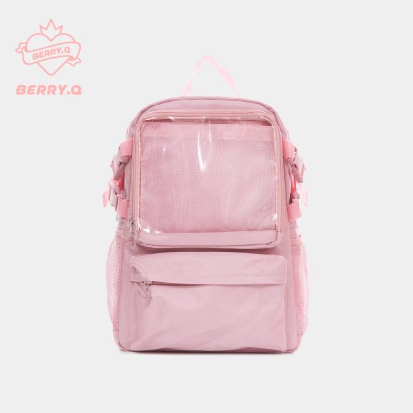 White Ita Backpack for Plushies and Pins — ita backpack detail view