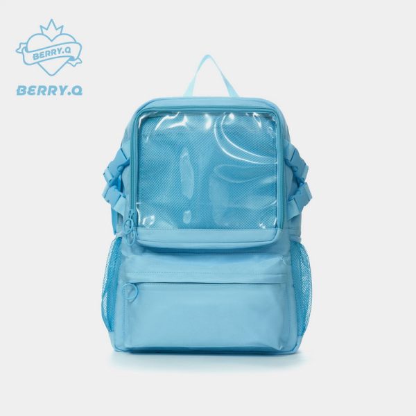 White Ita Backpack for Plushies and Pins — ita backpack detail view
