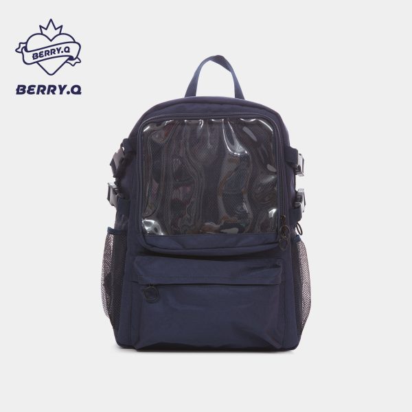 White Ita Backpack for Plushies and Pins — ita backpack detail view