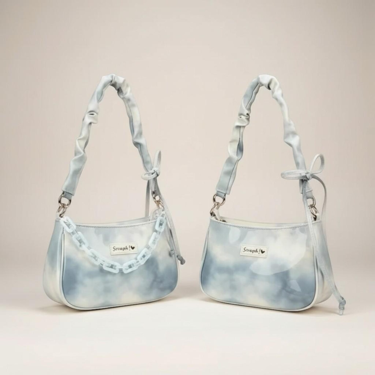 White Kawaii Convertible Ita Bag for Pin Display White Kawaii Convertible Ita Bag for Pin Display — ita bag detail view