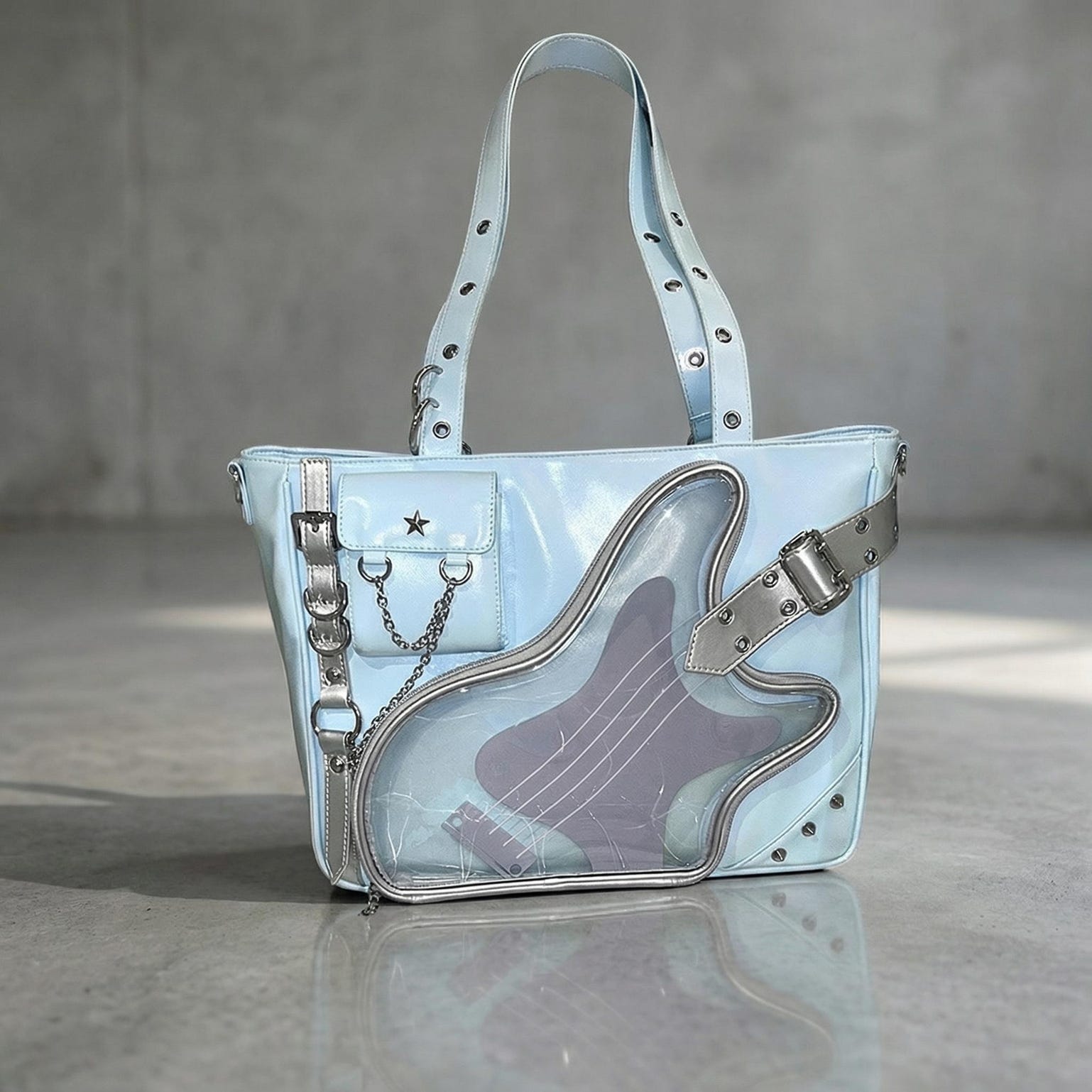 Y2K Convertible Ita Bag with Clear Window for Photocards and Pins Y2K Convertible Ita Bag with Clear Window for Photocards and Pins — ita bag with clear display window