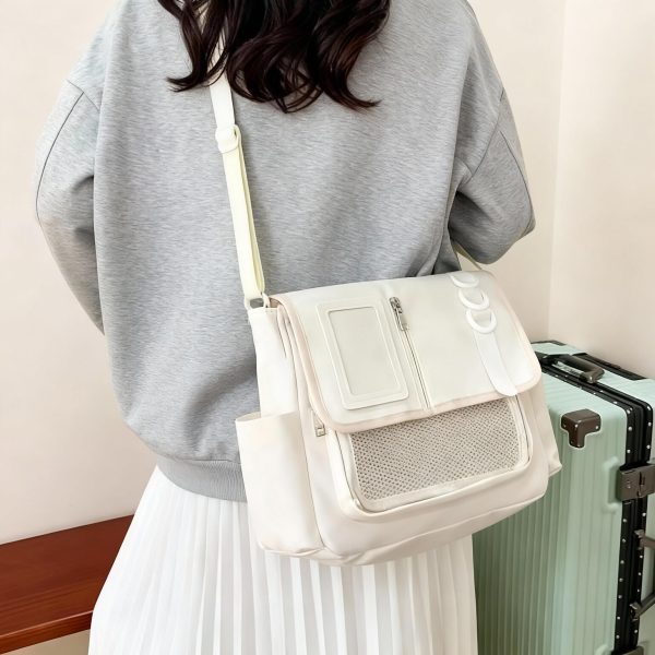 Y2K Ita Crossbody Bag with Clear Window for Plushies and Pins — crossbody ita bag with clear display window