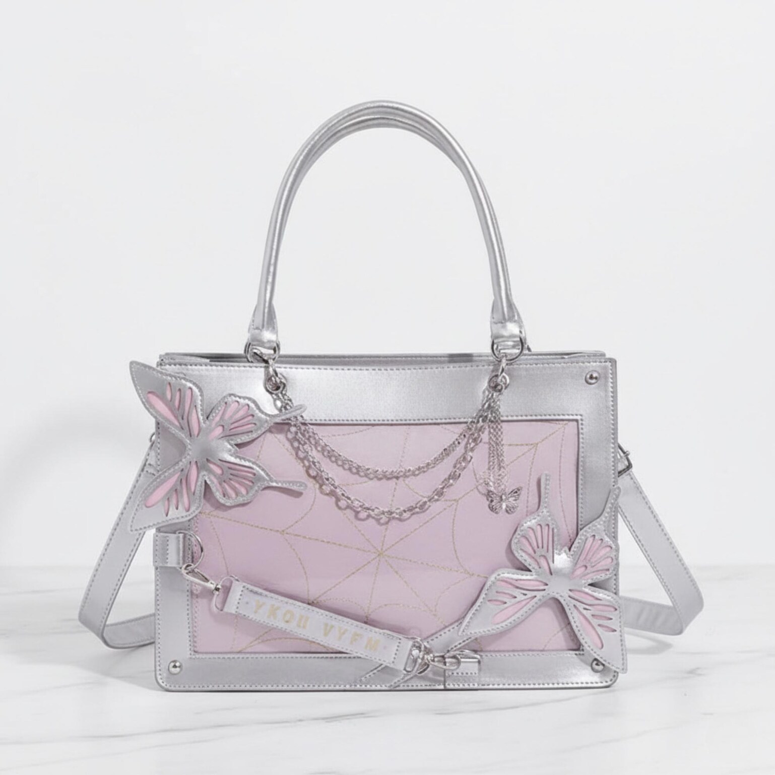 Y2K Ita Handbag with Clear Window for Pin Display Y2K Ita Handbag with Clear Window for Pin Display — ita bag with clear display window