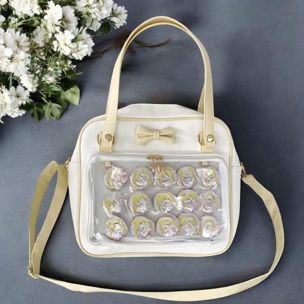 Yellow Ita Tote Bag for Pin Display — ita tote bag detail view