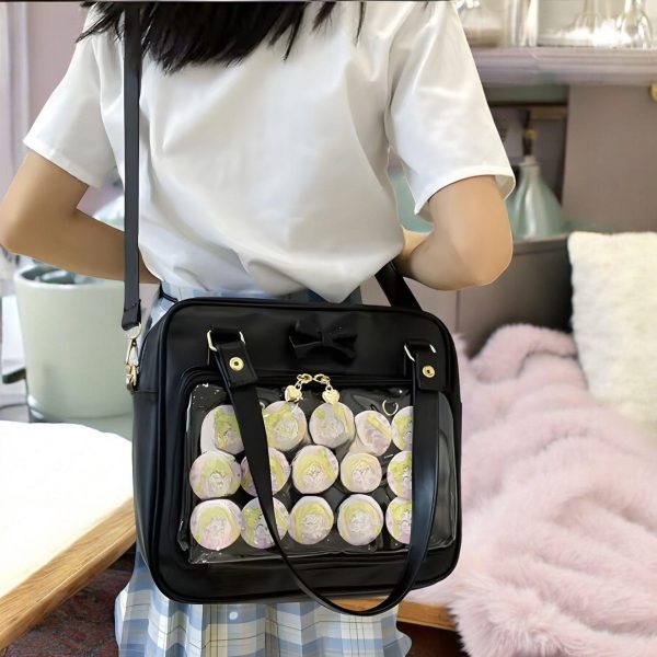 Yellow Ita Tote Bag for Pin Display — ita tote bag detail view