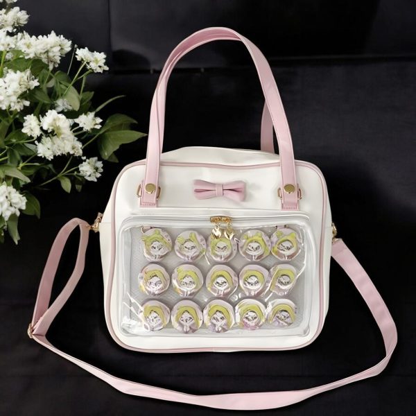 Yellow Ita Tote Bag for Pin Display — ita tote bag with clear display window