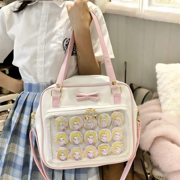 Yellow Ita Tote Bag for Pin Display — ita tote bag detail view