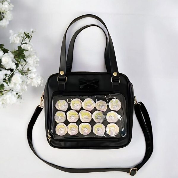 Yellow Ita Tote Bag for Pin Display — ita tote bag detail view