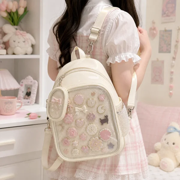 Convertible Ita Bag with Clear Window for Pin Display