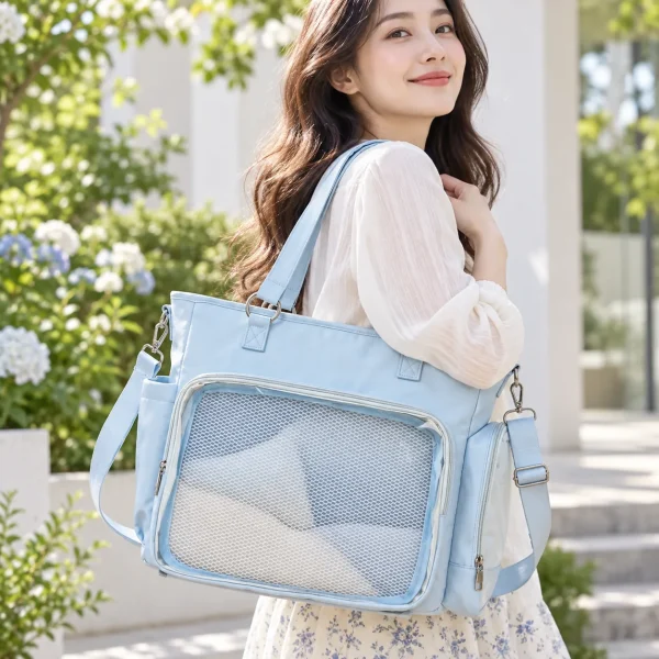 blue-kawaii-convertible-ita-bag-with-clear-window-for-pin-display-4455683196 featured product image - YourItBag