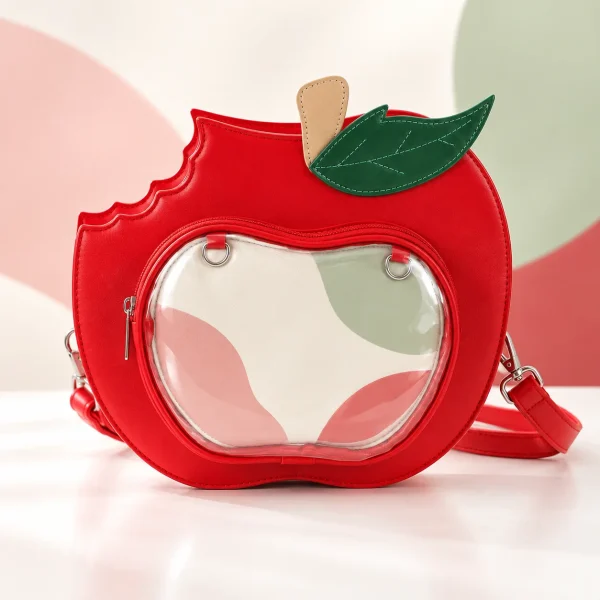 kawaii-apple-convertible-ita-bag-with-clear-window-for-plushies-and-pins featured product image - YourItBag