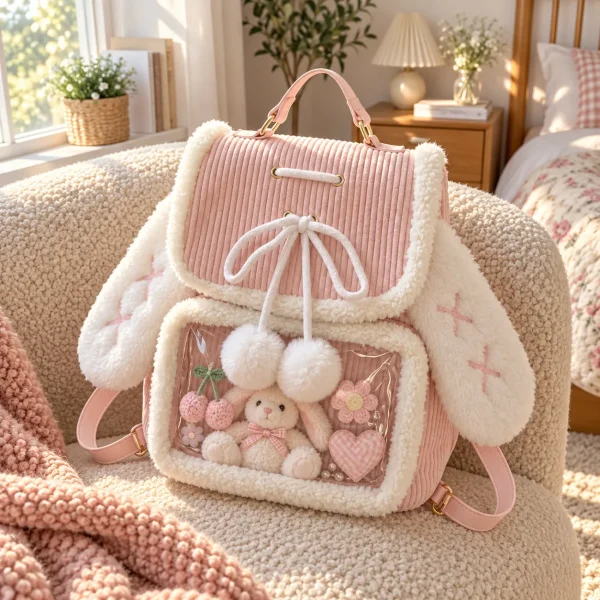 kawaii-bunny-ita-backpack-for-plushies-and-pins featured product image - YourItBag