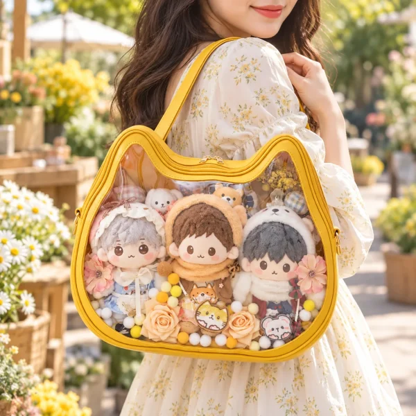 kawaii-cat-ita-shoulder-bag-with-clear-window-for-plushies-and-pins featured product image - YourItBag
