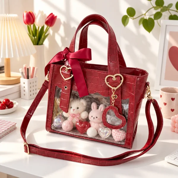 kawaii-ita-tote-bag-with-clear-window-for-plushies-and-pins featured product image - YourItBag
