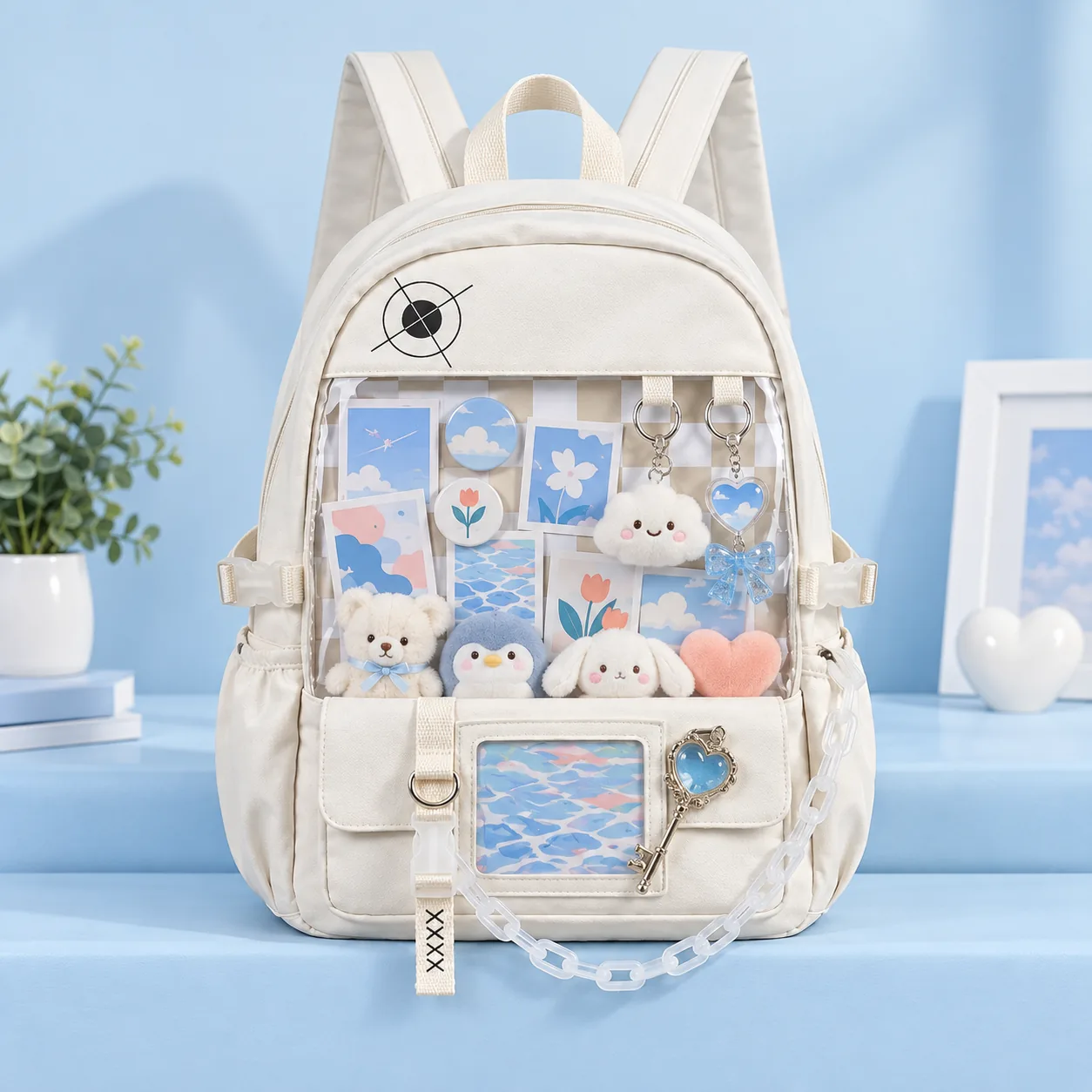 large-blue-kawaii-y2k-ita-backpack-with-clear-window-for-photocards-and-pins | YourItBag large-blue-kawaii-y2k-ita-backpack-with-clear-window-for-photocards-and-pins featured product image - YourItBag
