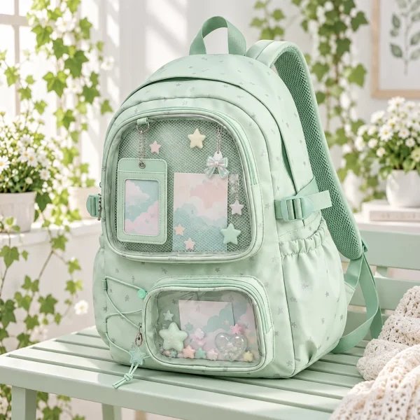 large-green-kawaii-y2k-ita-backpack-with-clear-window-for-photocards-and-pins-4481601538 featured product image - YourItBag