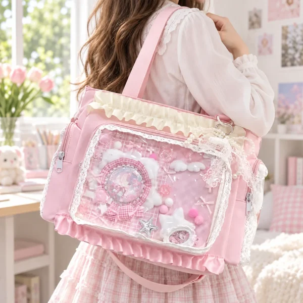 large-pink-convertible-ita-bag-for-pin-display featured product image - YourItBag