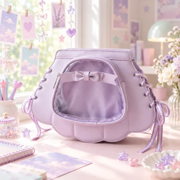 purple-kawaii-ita-crossbody-bag-for-pin-display featured product image - YourItBag